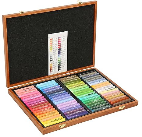 Kikumi Pastellkreide, Öl-Pastellkreide, bunt, zart, stark klebend, 72 Farben