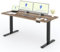 FLEXISPOT 2 Moteurs Bureau Assis Debout 180x80 Une Pièce, Bureau Debout électrique avec Panneau à Fonctions Mémoires, Table Réglable en Hauteur Électrique, Charge 100kg, Noir+Marron