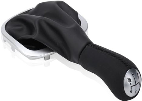 Schaltsack Schaltmanschette Schwarz Schaltknauf 5 Gang kompatibel mit Clio 3 4 Megane 2 3 Scenic 2 Twingo 2 Sandero