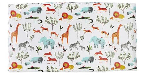 Funda Para Cambiador De Pañales De Bebé - Sabana Cambiador Bebe, Fundas Para Cambiador De Pañales S-uaves De Algodón, Alfombrilla Para Pañales Elástico Y Transpirable, 32 X 16 Pulgadas