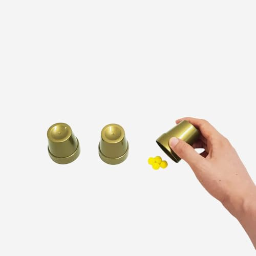 JL Corp. Golden Cups & Balls Mini Set (Small Size) – Impossible Vanish & Multiplication Magic Trick