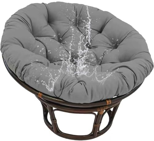 Yadlan Polster FüR Papasansessel,Rundes Auflage, Bodenkissen Gepolstert Sitzkissen RattanstüHle Sitzkissen, FüR Korbsessel Outdoor GartenmöBel Sitzauflage Auflage Grey 140cm