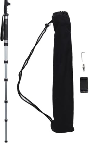 Extendable Camera Monopod, Aluminum Portable Travel Monopod with Walking Stick Handle, 6 - Section Up to 68.5in for DSLR Camcorder with 1/4 and 3/8 Inch Screws