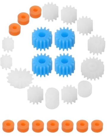 BCOATH Set 6 Pezzi Ingranaggi a Vite Senza Fine in Plastica per Robot e Auto Rc con Trasferimento Potenza Costante e Fori da 2mm a 4mm per Progetti Educativi