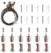 AAPLUS- 6X Seilaufhängung Einbauset/Einbaukit Befestigungsmaterial Montagematerial Abhängeset Zubehör für LED Panel Deckenleuchte 30x30/ 30x60/ 60x60/ 62x62/ 120x30cm(Acciaio inox + Kupfer+ ABS)