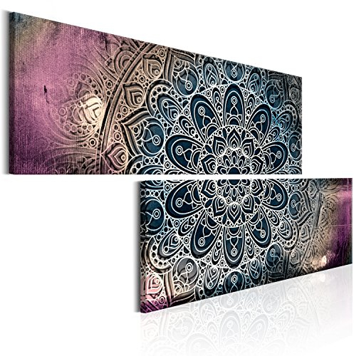 murando - Wandbilder XXL Mandala 160x80 cm Vlies Leinwandbild 2 tlg Kunstdruck modern Wandbilder XXL Wanddekoration Design Wand Bild - Orient f-A-0596-b-u