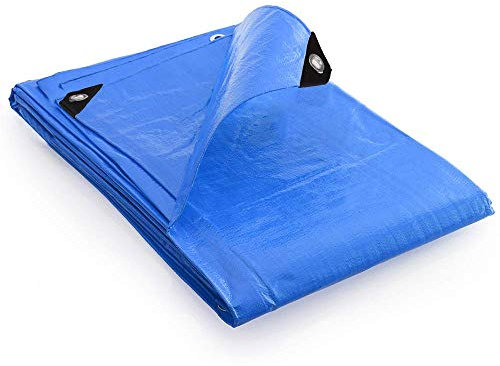 GroundMaster 110gsm Standard Blue Tarpaulin - Durable Waterproof Groundsheet Cover (7m x 9m)