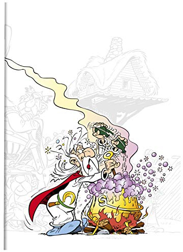 Clairefontaine 812867C - Notizheft ''Asterix Zaubertrank'' Format A4+ (24x32 cm), 48 Blatt französische Lineatur, Hardcover, Motive sortiert, 1 Stück