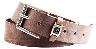 Camp David Herren Ledergürtel im Used Look Brown 115