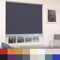 Straight Edge Dim-Out Roller Blind - Easy Fit Home Office - 60cm Width x 160cm Width Drop - Navy