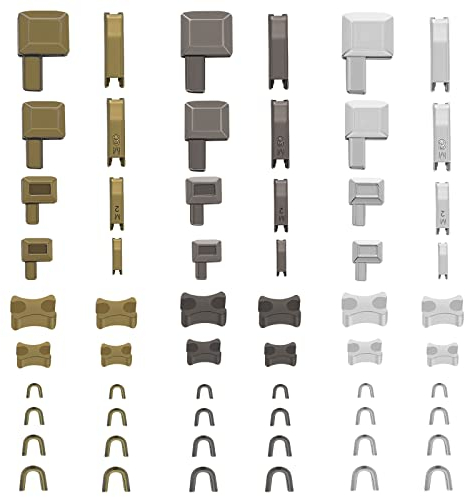 Aster 60 Stück Metall-Reißverschlusskopf-Schieber Reißverschluss Stopper Retainer Einsteckstift Zipper Bottom Sliders Reparaturset für Mäntel Jacke Nähen Ersatzset (4 Größen: #3, 5, 8, 10)
