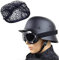 WW2 Deutscher Stahlhelm M35 Mit Netz Und Schutzbrille, Hochfester Stahlhelm Aus Dem 2 Weltkrieg Mit Lederfutter Black Set