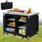 LZQ Campingküche Faltbar Campingschrank Klappbar Camping Küche mit Aluminiumgestell inkl. Tragetasche, Tragbar Campingküche Schrank Zeltschrank für Camping Reisen Garten Balkon Party (Type C)
