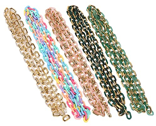 Acryl-Verbindungsringe, 5 Farbige C-Clips, Haken, Kunststoff-Kettenglieder, Schnellverbindungsstücke für DIY-Halsketten, Brillen, Lanyard-Halter