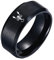 PAMTIER Herren Sternzeichen Ring Schwarz 8mm Ehering Horoskop Tierkreiszeichen Einfach Skorpion Größe 68