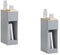 SoBuy 2er Set Nachttisch schmal Nachtschrank Beistelltisch mit Schublade und Ablage Nachtkästchen Nightstand für Schlafzimmer Wohnzimmer Hellgrau B20 x T35 x H60 cm FBT111-HGx2