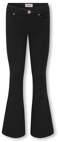 Only&Kids Mädchen KOGROYAL Life REG Flared PIM600 NOOS Bootcut-Jeans, Black Denim, 164 cm