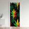 Loussiesd Marijuana Weed Door Curtain for Doorway Privacy Colorful Cannabis Leaves Curtains Room Divider Curtain Cover Insulated Closet Curtain for Bedroom Closet Door 1 Panel 86x203cm