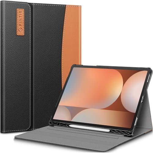 Fintie Case for Samsung Galaxy Tab S10 Plus 2024/ S9 FE Plus 5G 12.4 Inch 2023 with Built-in S Pen Holder, Multiple Angle Portfolio Business Cover with Pocket Auto Sleep/Wake, Black
