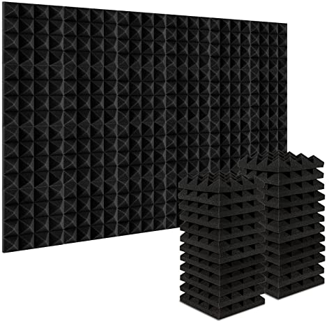 EGGPOD 24 Stück 25 x 25 x 5 cm Akustikschaumstoff Schalldämmung Schalldämmung Schallschutzplatten Schalldämmung 12 schwarz 12 blau thermische Barriere
