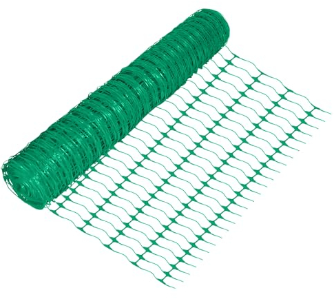UISEBRT Absperrzaun aus Kunststoff Schutznetz Bauzaun Warnnetz Auffangnetz Begrenzungszaun Wildzaun Flexibel Gartennetz Grün, 1 x 30 m