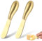 Dimeho 2 Pcs Stainless Steel Spreader Knife Set Butter Knife Little Cheese Spreader Knives Cocktail Knives for Condiments Cheese Charcuterie Board Jam Pastry making and Other Kitchen Daily
