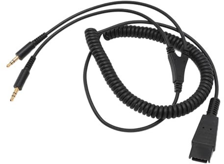 Schnellkupplung Zum 3,5-mm-Kabel, Duales 3,5-mm-Adapterkabel mit QD-Anschluss für Plantronics, 9,8 Fuß Länge