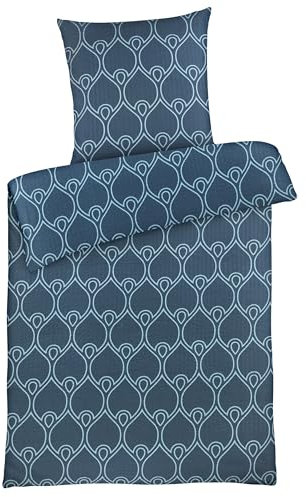 Carpe Sonno Seersucker Bettwäsche 135x200 Mikrofaser | Sommer Bettwäsche Seersucker Bettbezug 135 x 200 Sommerbettwäsche Bettwäsche-Sets Muster Bügelfreie Bettwäsche Seersucker 135x200 Blau