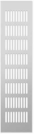 Rejilla de ventilación rectangular de aleación de aluminio, 100 x 400 mm, diseño de malla transpirable para refrigeración decorativa