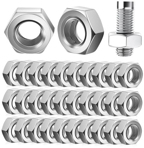 Uonlytech 1set Stainless Steel Nut Hexagonal Screw Nuts Replacement Hardware Parts Home Improvement Hardware Hex Nut Metal Nuts Coarse Thread Nuts M 4 Nuts Machine Fasteners Nuts 50pcs
