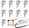 LED Einbaustrahler 12V 1W mini Led Spot Einbauleuchten IP65 deckenspots für Badezimmer Küche Wohnzimmer kleiderschrank schranklicht vitrinen treppenstufen beleuchtung 9 Stück (Silber warmweiß 3000K)
