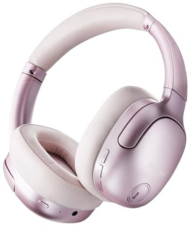 Intenso O400HA Over-Ear Headphones - Hybrid Active Noise Cancelling, up to 75 Hours Runtime and Bluetooth 5.3, with Music Mode, Transparency Mode and Fast Charging Time, Pink