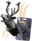 Matt Pewter Stag's Head Wine Bottle Aerator Pourer - Silicone Layered Seal. Classy Modern Design, Silver In Colour, Great For Beginners & Professionals, 12.3cm x 6cm