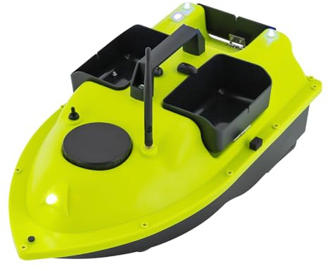 TanjcXliu Bateau d'alimentation télécommandé pour la pêche - Bateau à appât - 2 batteries de 5200 mAh - Télécommande de 600 m - Pour la pêche en rivière, en lac et en étang
