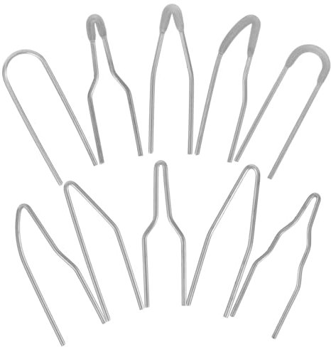 HOMSFOU 10St Anti-Brennen-Stiftspitze verzinkte Landschaftsheftklammern Kette multifunktionswerkzeug multi tools Nur Holzverbrennungstipps Ersatz für Pyrographie-Spitzen Metall Silver