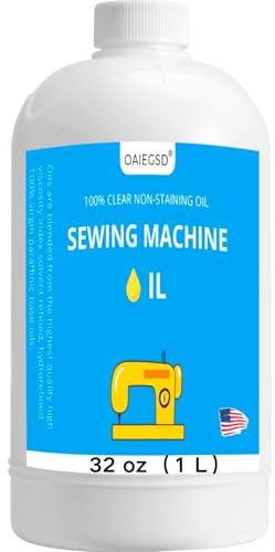 OAIEGSD 1L Fine Light Sewing Machine Oil and Lubricant, Clear & Odorless