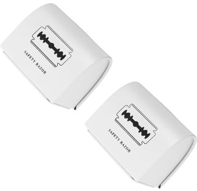 FOMIYES Caja De 2 Piezas Contenedor De Eliminación De Cuchillas De Barbería Banco De Cuchillas Maquinilla De Afeitar Facial Inoxidable Dispensador Cuchillas Afiladas Doble Hojalata