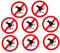 8pièces Autocollants Amusants Interdiction De Caca Pour Chiens Lot De Panneaux Avertisseurs Étanches Pour Jardin Et Pelouse