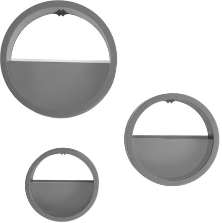 Wandvasen Set, 3-teilig Wand-Pflanzgefäß Hängende Blumentöpfe Dekoratives Pflanzgefäß, Übertopf Wandmontage für Sukkulenten Kunstpflanzen Luftpflanzen Kakteen Zimmer Balkon Garten (Grau)