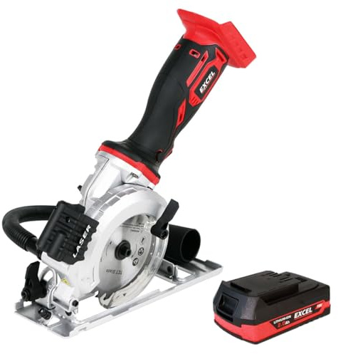 Excel 18V 115mm Mini Circular Saw with 1 x 2.0Ah Battery