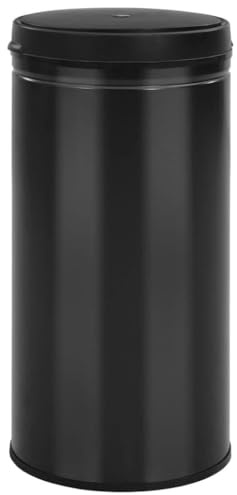 INLIFE Poubelle à capteur Automatique 70 L Acier au Carbone Noir