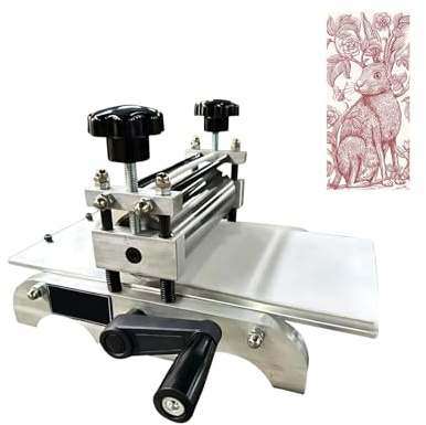 KAIKAFEI Tragbare Druckpresse & Flachpresse – Handbetriebene Tischgravurpresse Für Hochdruck, Tiefdruck, Blockdruck, Monotypie Und Kupferplattendruck