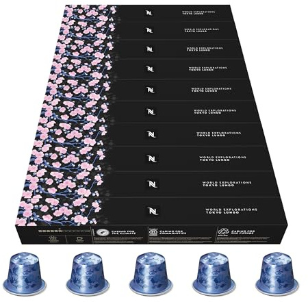 Nespresso Original - Assortiment Tokyo Lungo - 100 Capsules Café | Compatible avec machines Nespresso Original - Extraction en format Lungo 110ml pour une dégustation café équilibrée