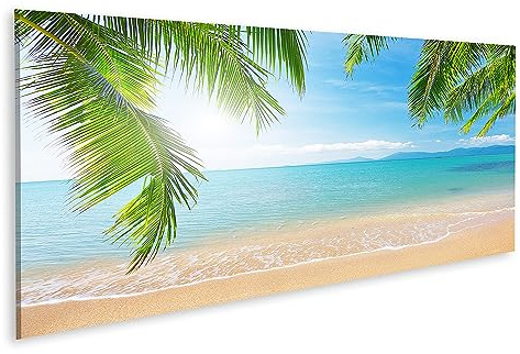 islandburner Bild auf Leinwand Palmen Und Tropischer Strand Urlaubsfeeling Bilder Wandbilder Poster