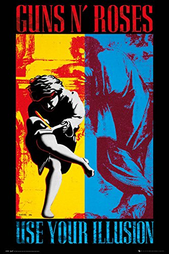 Guns N Roses - Illusion - Musik Heavy Metal Hard Rock VIP Poster Plakat Druck - Grösse 61x91,5 cm + 1 Ü-Poster der Grösse 61x91,5cm