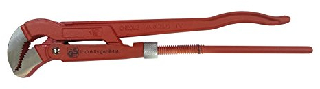 Rohrzange Eckrohrzange 1,5 mit S-Maul, Chrom Vanadium 1 1/2 Zoll