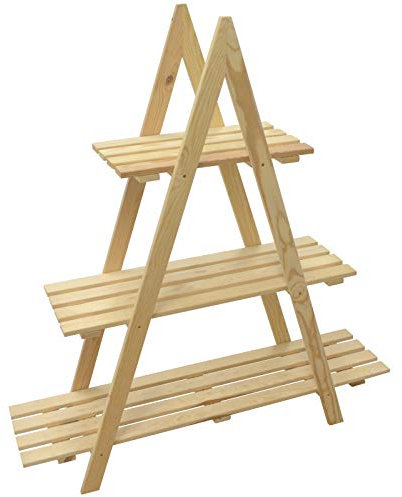 Étagère à fleurs en pyramide pyramide pour plantes - Pour l'intérieur et l'extérieur - Non traité - Décoration de salon