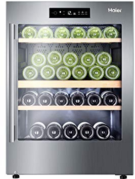 Haier WS50GDAL Weinregal für 50 Flaschen, freistehend, Doppelzonen