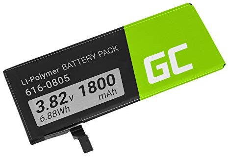 Batteria Green Cell A1549 A1586 A1589 616-0805 616-0807 compatibile con telefono Phone 6 | Li-Polymer | 3.82V 1800mAh | Piena compatibilità| senza Effetto Memoria | Capacità reale