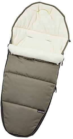 Gesslein Winterfusssack Sleepy │ Design 521 │Fusssack für Kinderwagen, Sportwagen, Buggy, Babywanne oder Schlitten │ Thermo-Funktion, Kuschel-Fleece, Mumienfunktion │ olive